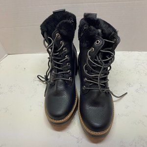 Madden Girl Black Lace Up Boots